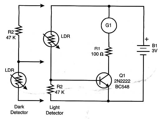 Figure 18 - Detecting light
Figure 18 - Detecting light