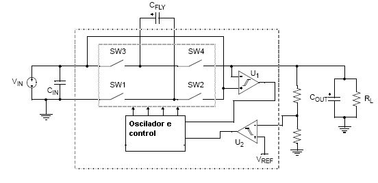 Figura 2 - Circuito con bomba de carga.
Figura 2 - Circuito con bomba de carga.