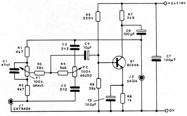 Figura 2 - Diagrama del control de tono
Figura 2 - Diagrama del control de tono