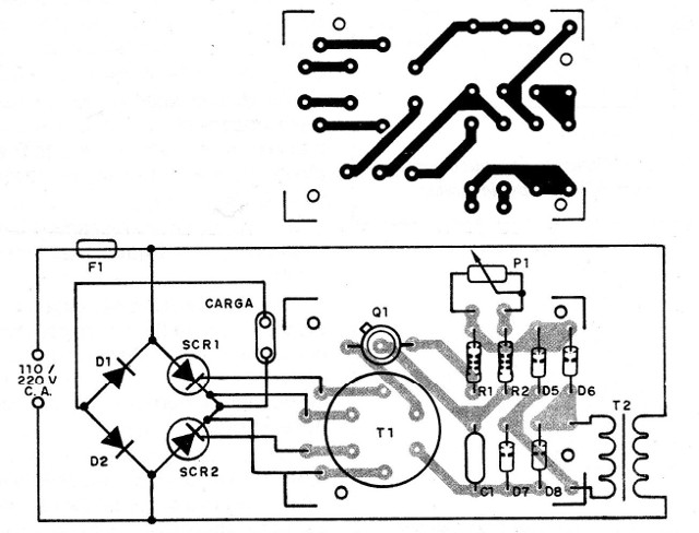 Figura 6 - Placa de circuito impreso para el montaje
Figura 6 - Placa de circuito impreso para el montaje
