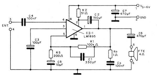 Figura 1 - Diagrama completo del amplificador
Figura 1 - Diagrama completo del amplificador
