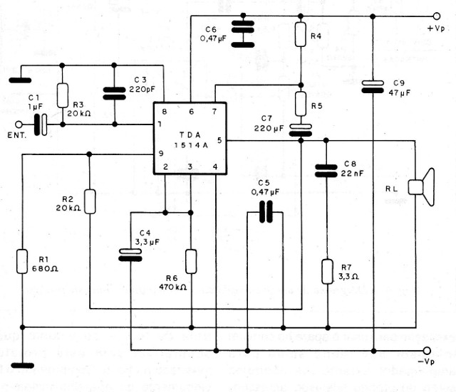 Figura 4 - Diagrama del amplificador
Figura 4 - Diagrama del amplificador
