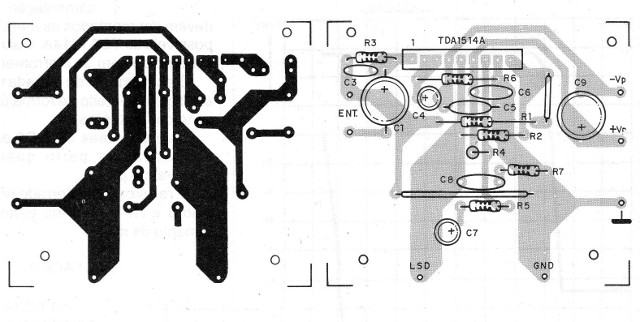 Figura 5 - Placa de circuito impreso para el montaje
Figura 5 - Placa de circuito impreso para el montaje