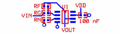 Figura 2 - Disposición de componentes para un circuito inversor.
Figura 2 - Disposición de componentes para un circuito inversor.