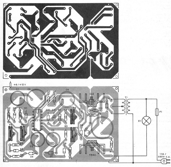 Figura 3 - Placa de circuito impreso para el montaje
Figura 3 - Placa de circuito impreso para el montaje