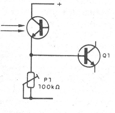 Figura 6 - Conexión de un foto-transistor
Figura 6 - Conexión de un foto-transistor