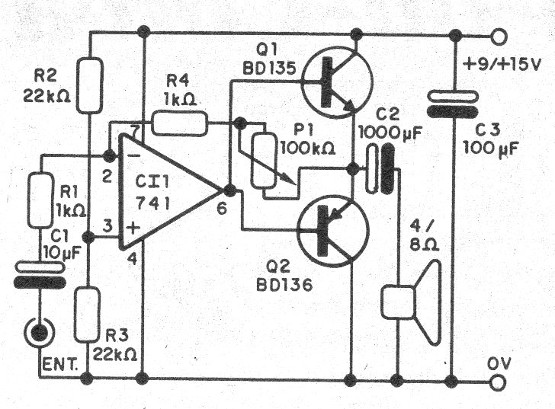 Figura 1 - Diagrama del amplificador
Figura 1 - Diagrama del amplificador