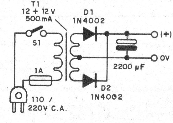 Figura 3 - Fuente para el amplificador
Figura 3 - Fuente para el amplificador