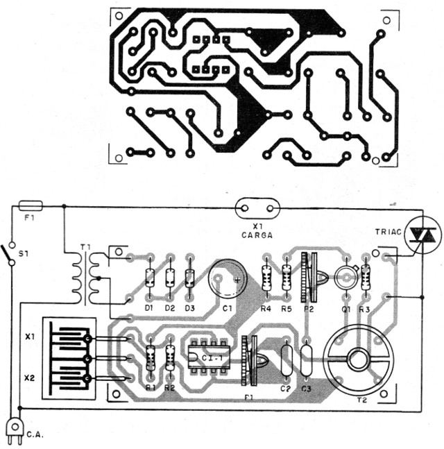 Figura 5- Placa de circuito impreso para el montaje
Figura 5- Placa de circuito impreso para el montaje