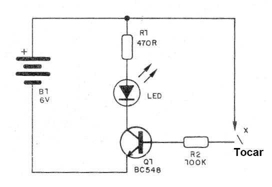 Figura 4 - El transistor como llave
Figura 4 - El transistor como llave