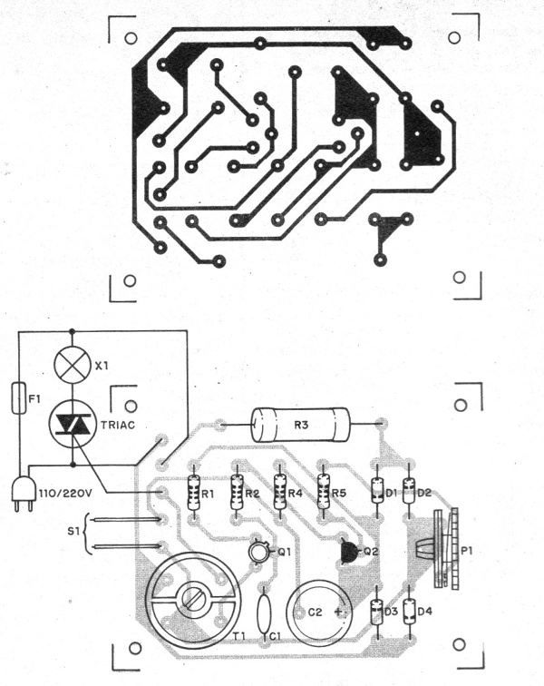Figura 3 - Placa de circuito impreso para el montaje
Figura 3 - Placa de circuito impreso para el montaje
