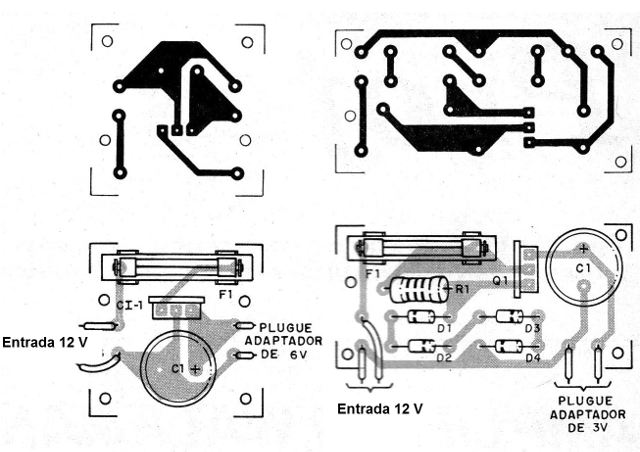 Figura 2 - Placas para los dos montajes
Figura 2 - Placas para los dos montajes