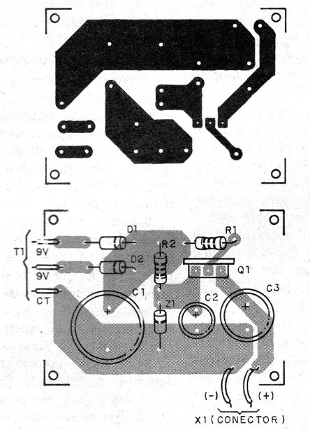 Figura 2 - Placa de circuito impreso para el montaje
Figura 2 - Placa de circuito impreso para el montaje