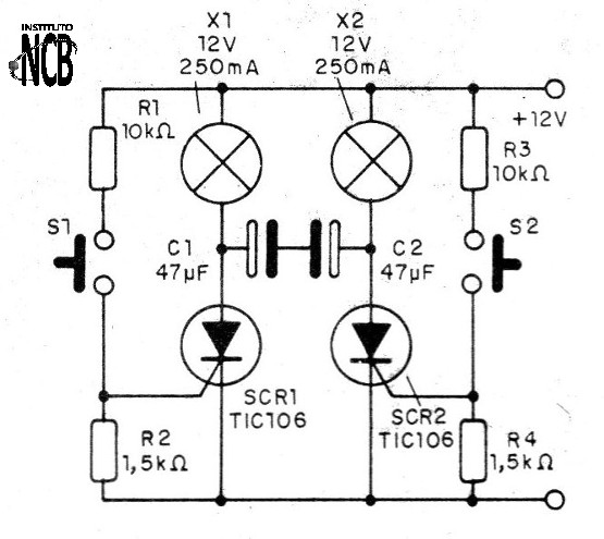 Figura 4 - Diagrama del flip-flop experimental
Figura 4 - Diagrama del flip-flop experimental
