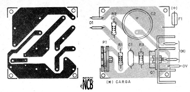 Figura 3 - Placa de circuito impreso para la versión1
Figura 3 - Placa de circuito impreso para la versión1