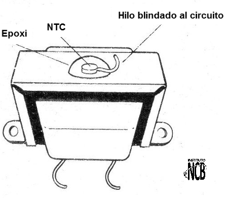 Figura 3 - Cola del sensor en un componente
Figura 3 - Cola del sensor en un componente