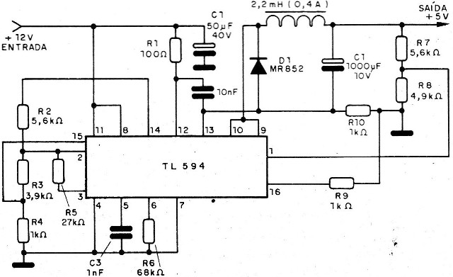 Figura 3 - Reductor de 12 a 5 V
Figura 3 - Reductor de 12 a 5 V