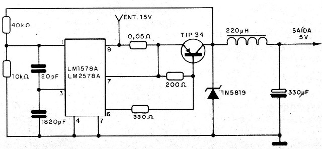 Figura 8 - Convertidor de 15 a 5 V
Figura 8 - Convertidor de 15 a 5 V