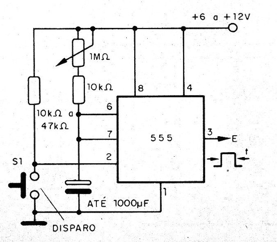 Figura 16 - Timer básico con el 555
Figura 16 - Timer básico con el 555