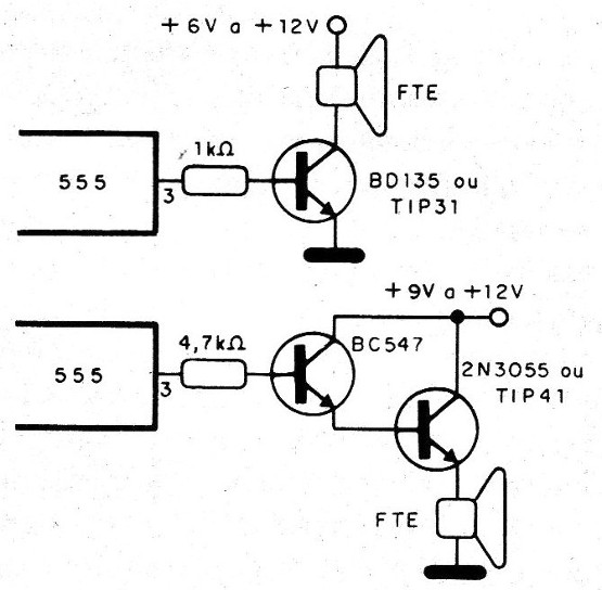 Figura 2 - Pasos de potencia para el 555
Figura 2 - Pasos de potencia para el 555