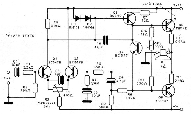 Figura 4 - Diagrama del amplificador básico
Figura 4 - Diagrama del amplificador básico