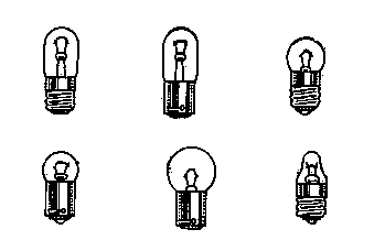 Figura 42 – Lámparas incandescentes comunes utilizadas en los paneles
Figura 42 – Lámparas incandescentes comunes utilizadas en los paneles
