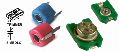 Figura 64 - Capacitores tipo trimmer
Figura 64 - Capacitores tipo trimmer