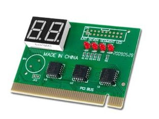 Figura 11 - Placa de diagnóstico con indicación de binario (4 LEDs)
Figura 11 - Placa de diagnóstico con indicación de binario (4 LEDs)