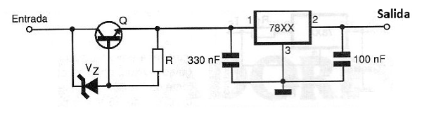 Figura 119 – Circuito para altas tensiones de entrada
Figura 119 – Circuito para altas tensiones de entrada