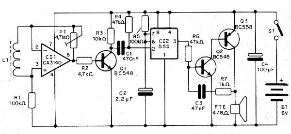 Diagrama detector de OVNI.
Diagrama detector de OVNI.