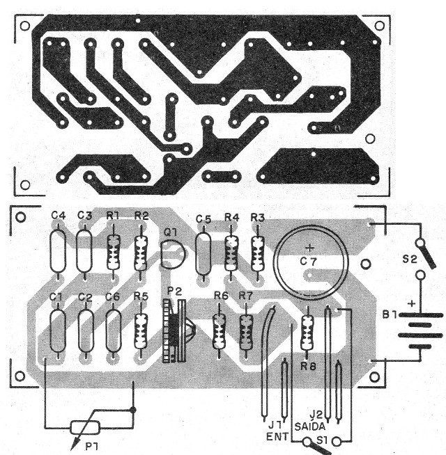Figura 2 - Placa de circuito impreso para el montaje
Figura 2 - Placa de circuito impreso para el montaje