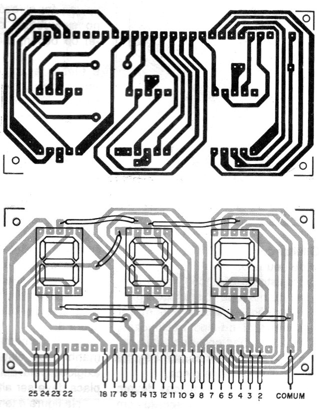 Figura 3- Placa para los displays
Figura 3- Placa para los displays