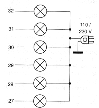 Figura 3 - Conexión de las lámparas.
Figura 3 - Conexión de las lámparas.