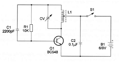 Figura 2 - Circuito con oscilador único usando transistor bipolar
Figura 2 - Circuito con oscilador único usando transistor bipolar