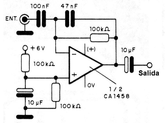 Figura 8 - Preamplificador para micrófono
Figura 8 - Preamplificador para micrófono