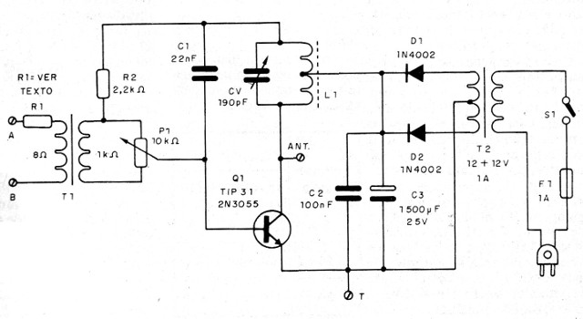 Figura 1 - Diagrama completo del transmisor
Figura 1 - Diagrama completo del transmisor