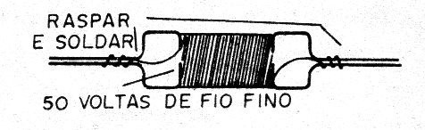 Figura 5 - Construcción del choque de RF
Figura 5 - Construcción del choque de RF