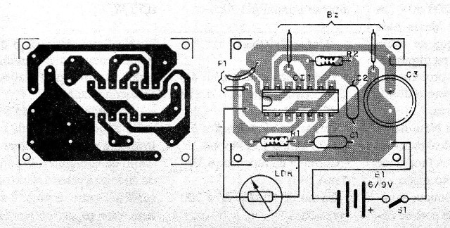 Figura 3 - Placa de circuito impreso para el montaje
Figura 3 - Placa de circuito impreso para el montaje
