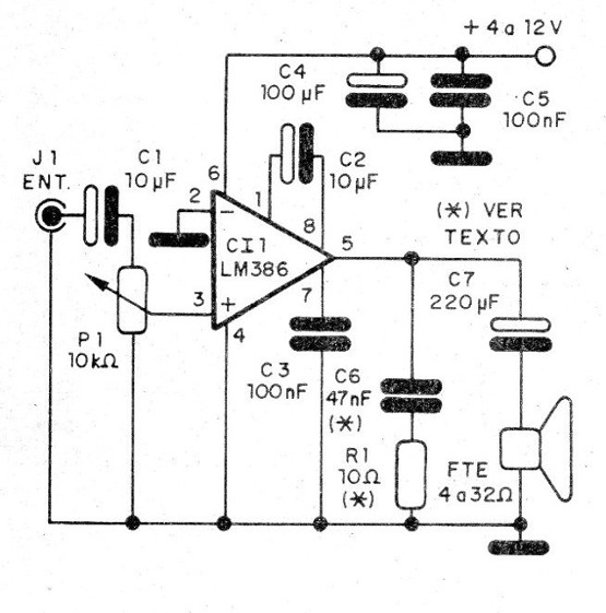 Figura 1 - Diagrama del amplificador
Figura 1 - Diagrama del amplificador