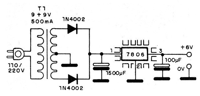 Figura 2 - Fuente de 6 V
Figura 2 - Fuente de 6 V