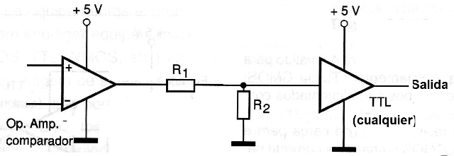 Figura 9 - Operacional para TTL - misma tensión
Figura 9 - Operacional para TTL - misma tensión