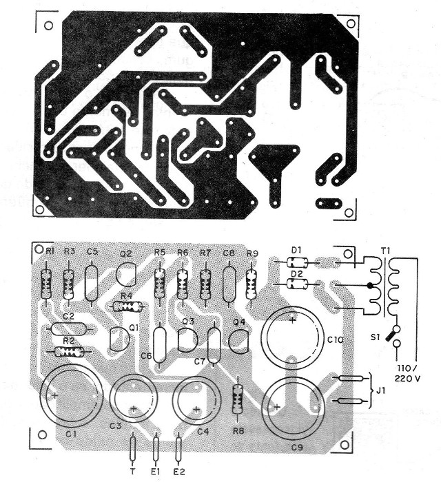 Figura 5 - Placa de circuito impreso para el montaje
Figura 5 - Placa de circuito impreso para el montaje
