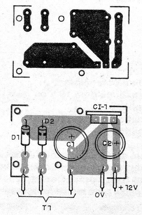 Figura 2 - Placa para el montaje de la fuente
Figura 2 - Placa para el montaje de la fuente