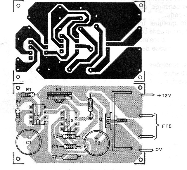 Figura 7 - Placa de circuito impreso para la sirena
Figura 7 - Placa de circuito impreso para la sirena