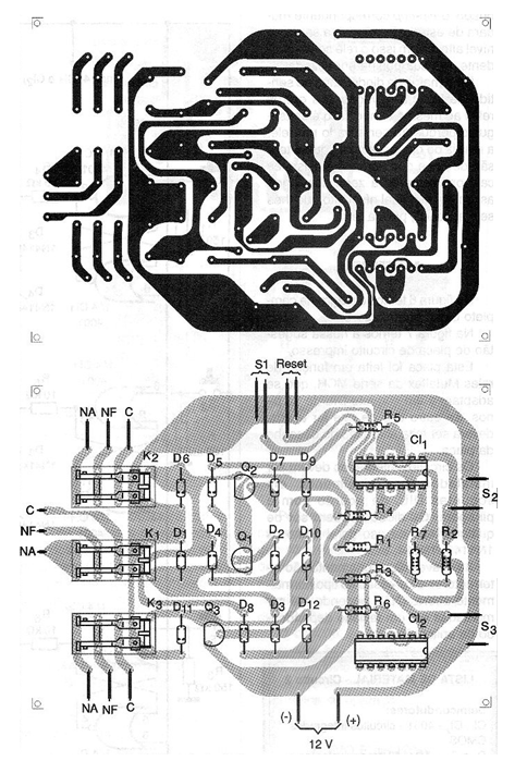 Figura 3 - Placa de circuito impreso para el montaje
Figura 3 - Placa de circuito impreso para el montaje