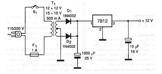 Figura 4 - Fuente de alimentación para el circuito
Figura 4 - Fuente de alimentación para el circuito