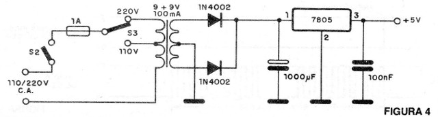 Figura 4 - Fuente de alimentación para el circuito
Figura 4 - Fuente de alimentación para el circuito