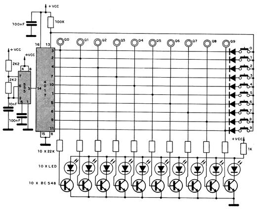 Diagrama de la llave digital con el 4017
Diagrama de la llave digital con el 4017