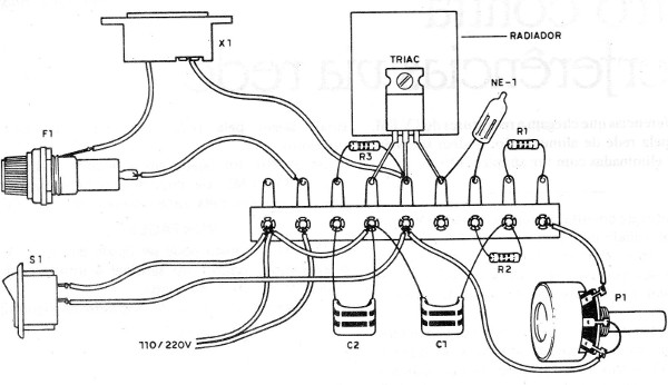 Figura 3 - Montaje con puente de terminales
Figura 3 - Montaje con puente de terminales