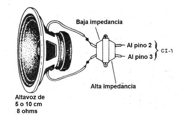 Figura 5 - Altavoz como micrófono
Figura 5 - Altavoz como micrófono